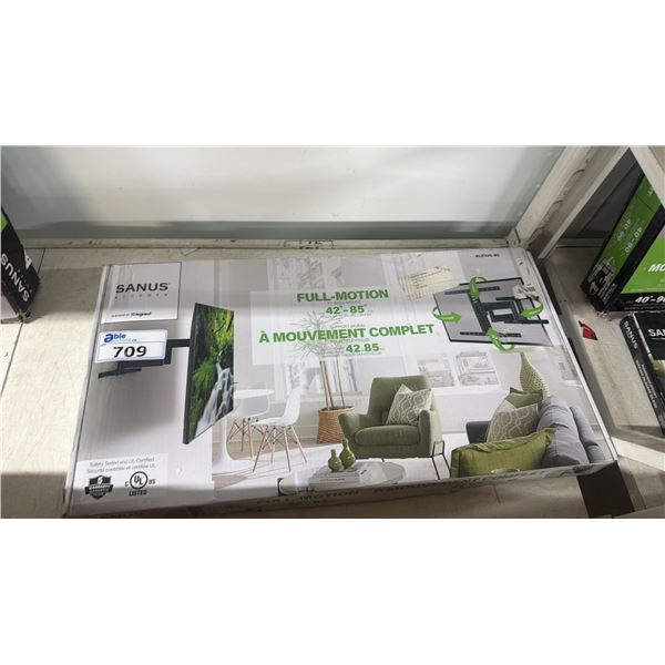 SANUS FULL-MOTION TV WALL MOUNT 42"-85" TVS
