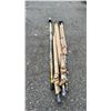 Image 1 : (4) LONG YELLOW UTILITY OR ELECTRICAL POLES