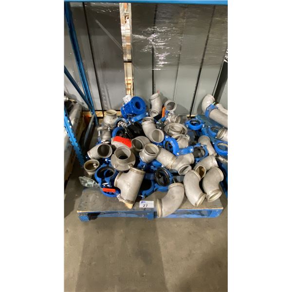 PALLET OF COMMERCIAL IRRIGATION PIPES, DIVERTERS & FLANGES
