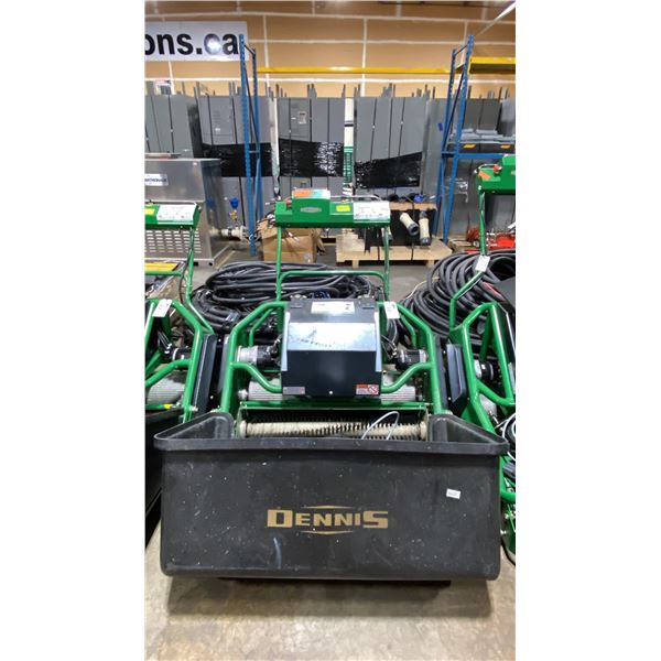 DENNIS ES-860 COMMERCIAL ELECTRIC WALK BEHIND TURF SWEEPER WITH ZIVAN ELECTRIC CHARGING SYSTEM