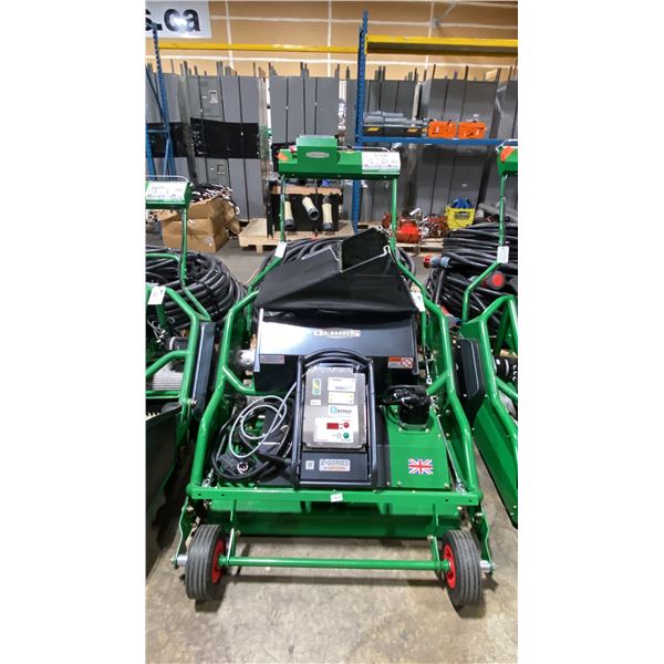 DENNIS ES-34R COMMERCIAL ELECTRIC WALK BEHIND TWIN BADE ROTARY MOWERS WITH ZIVAN ELECTRIC CHARGING