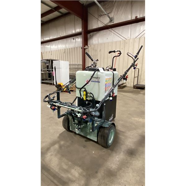 CAMPEY TURF CARE SYSTEMS MARTIN LISHMAN SPMC150 ELECTRIC WALK BEHIND MICRO-SPRAYERS WITH CHARGERS