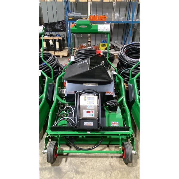 DENNIS ES-34R COMMERCIAL ELECTRIC WALK BEHIND TWIN BADE ROTARY MOWERS WITH ZIVAN ELECTRIC CHARGING