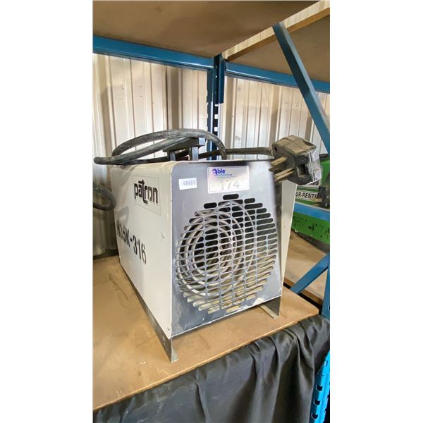 PATRON E9 WHITE 240V INDUSTRIAL / COMMERCIAL ELECTRIC PORTABLE AIR HEATER