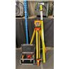 Image 1 : SELF LEVELING INDUSTRIAL ROTARY LASER SET IN HARD TRANSPORT CASE WITH TRIPOD & SURVEYORS RULER