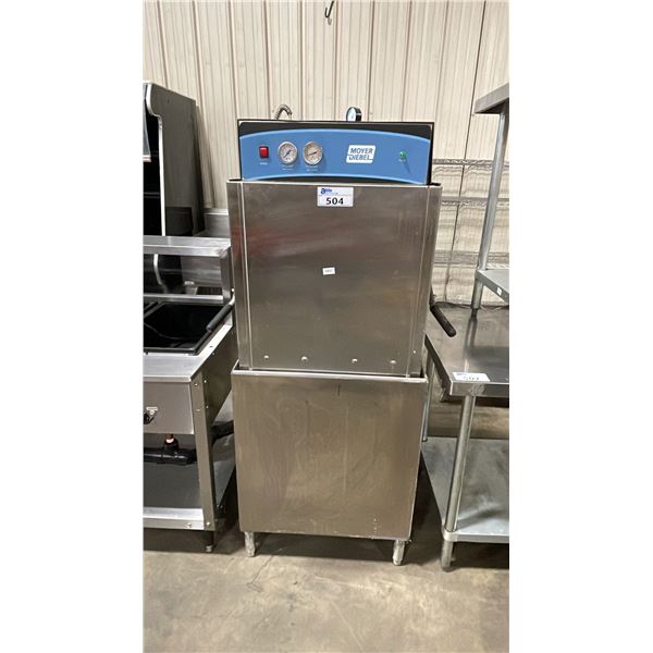 MOYER DIEBEL MD2000 STAINLESS STEEL SINGLE TRAY ELECTRIC COMMERCIAL DISHWASHER *NO TRAYS*