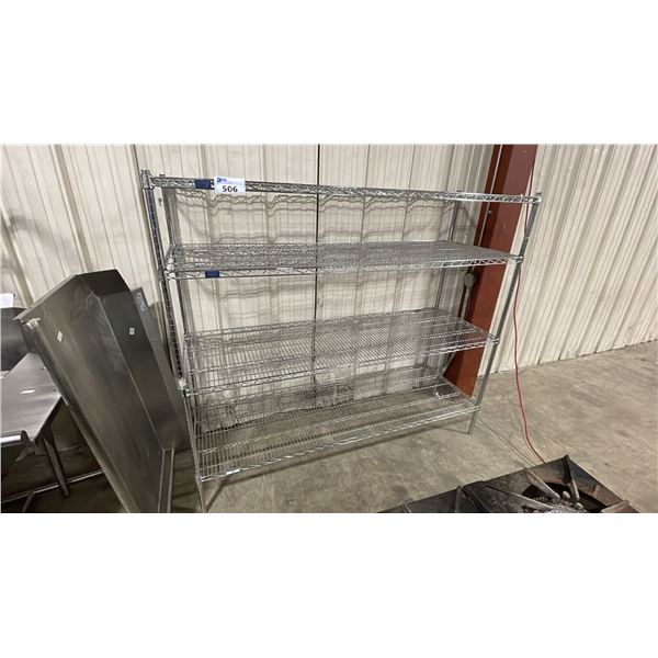 NEXEL CHROME 4 TIER 72"W X 24"D X 63"H COMMERCIAL METRO STYLE ADJUSTABLE RACKING SYSTEM