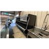 Image 2 : HUSSMANN 12' BLACK 2-TIER ILLUMINATED COMMERCIAL PRODUCE DISPLAY COOLER WITH PLASTIC ROLL NIGHT