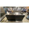 Image 4 : MKE 4 STATION STAINLESS STEEL / BLACK ELECTRIC COMMERCIAL MOBILE BUFFET TABLE WITH SNEEZE GUARD &