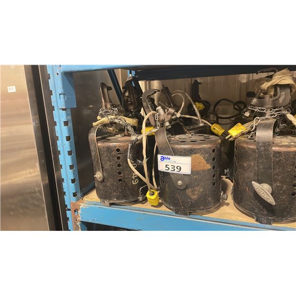6 VARIOUS 6" PROFESSIONAL STAGE SPOT LIGHTS WITH C-CLAMPS