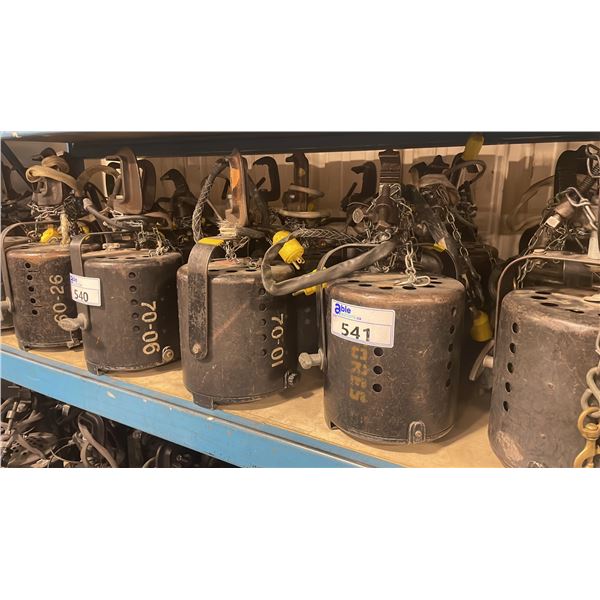 6 VARIOUS 6" PROFESSIONAL STAGE SPOT LIGHTS WITH C-CLAMPS