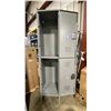 Image 2 : GLOBAL INDUSTRIAL GREY METAL 2 DOOR COMMERCIAL STORAGE LOCKER SECTION 18"W X 18"D X 77"H