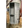 Image 2 : GLOBAL INDUSTRIAL GREY METAL 2 DOOR COMMERCIAL STORAGE LOCKER SECTION 18"W X 18"D X 77"H