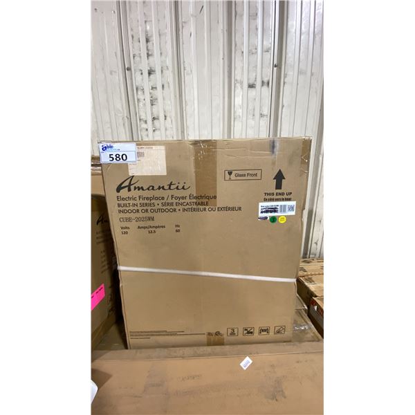 AMANTII CUBE-2025WM 3 SIDED FREESTANDING ELECTRIC FIREPLACE *REFURBISHED/ RETURN PRODUCT*
