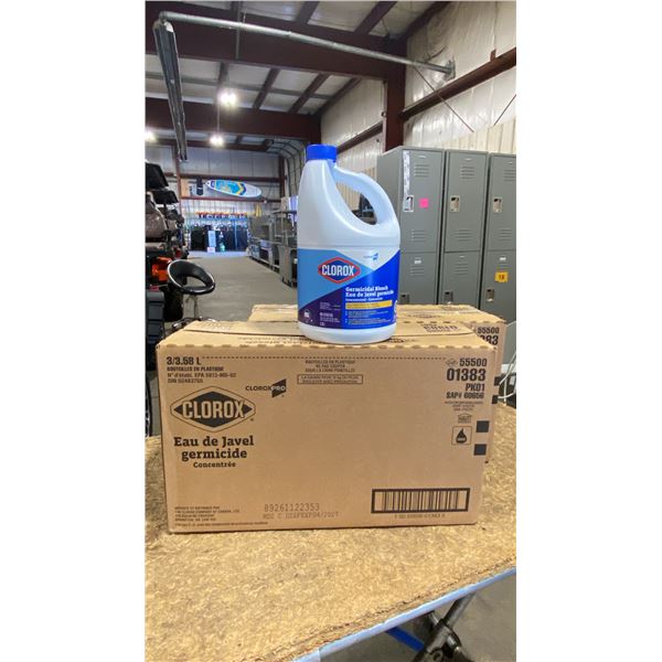 2 CASES OF CLOROX GERMICIDAL BLEACH- EACH CASE 3 X 3.58L