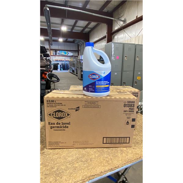 2 CASES OF CLOROX GERMICIDAL BLEACH- EACH CASE 3 X 3.58L