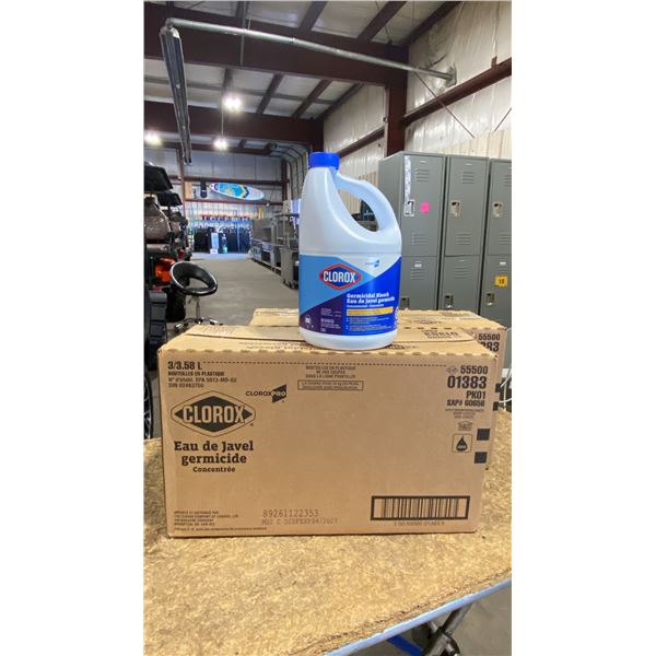 2 CASES OF CLOROX GERMICIDAL BLEACH- EACH CASE 3 X 3.58L
