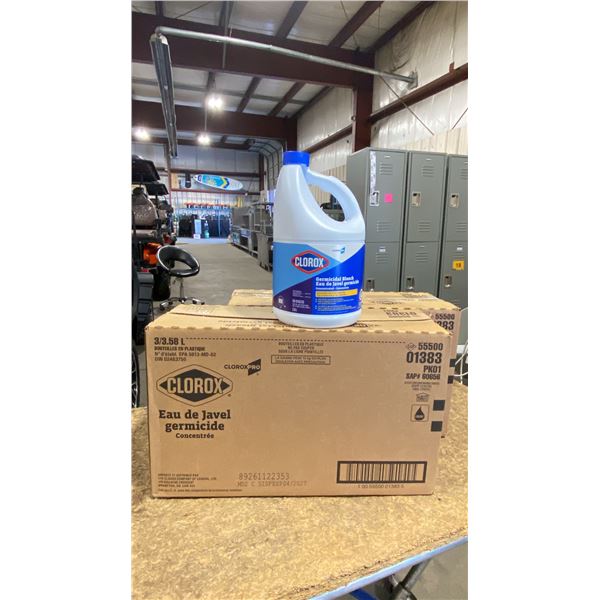 2 CASES OF CLOROX GERMICIDAL BLEACH- EACH CASE 3 X 3.58L