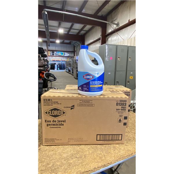 2 CASES OF CLOROX GERMICIDAL BLEACH- EACH CASE 3 X 3.58L