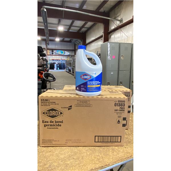 2 CASES OF CLOROX GERMICIDAL BLEACH- EACH CASE 3 X 3.58L