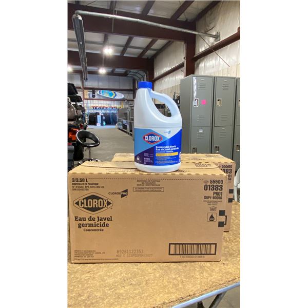 2 CASES OF CLOROX GERMICIDAL BLEACH- EACH CASE 3 X 3.58L