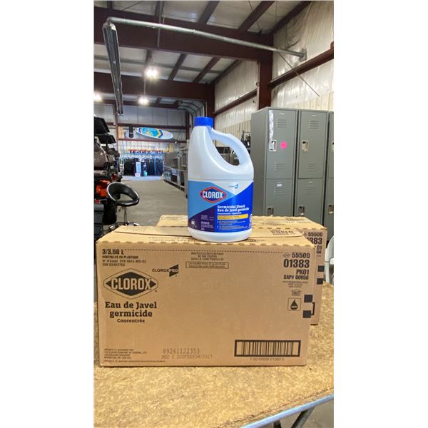 2 CASES OF CLOROX GERMICIDAL BLEACH- EACH CASE 3 X 3.58L
