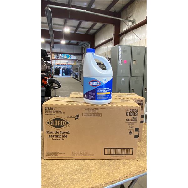 2 CASES OF CLOROX GERMICIDAL BLEACH- EACH CASE 3 X 3.58L