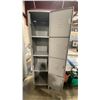 Image 2 : SALSBURY INDUSTRIES GREY METAL 4 DOOR COMMERCIAL STORAGE LOCKER SECTION 18"W X 18"D X 78"H
