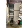 Image 2 : SALSBURY INDUSTRIES GREY METAL 4 DOOR COMMERCIAL STORAGE LOCKER SECTION 18"W X 18"D X 78"H
