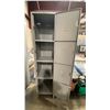 Image 2 : SALSBURY INDUSTRIES GREY METAL 4 DOOR COMMERCIAL STORAGE LOCKER SECTION 18"W X 18"D X 78"H