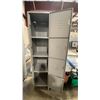 Image 2 : SALSBURY INDUSTRIES GREY METAL 4 DOOR COMMERCIAL STORAGE LOCKER SECTION 18"W X 18"D X 78"H