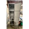 Image 2 : SALSBURY INDUSTRIES GREY METAL 4 DOOR COMMERCIAL STORAGE LOCKER SECTION 18"W X 18"D X 78"H