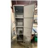 Image 2 : SALSBURY INDUSTRIES GREY METAL 4 DOOR COMMERCIAL STORAGE LOCKER SECTION 18"W X 18"D X 78"H