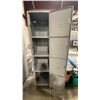 Image 2 : SALSBURY INDUSTRIES GREY METAL 4 DOOR COMMERCIAL STORAGE LOCKER SECTION 18"W X 18"D X 78"H
