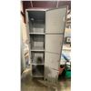 Image 2 : SALSBURY INDUSTRIES GREY METAL 4 DOOR COMMERCIAL STORAGE LOCKER SECTION 18"W X 18"D X 78"H