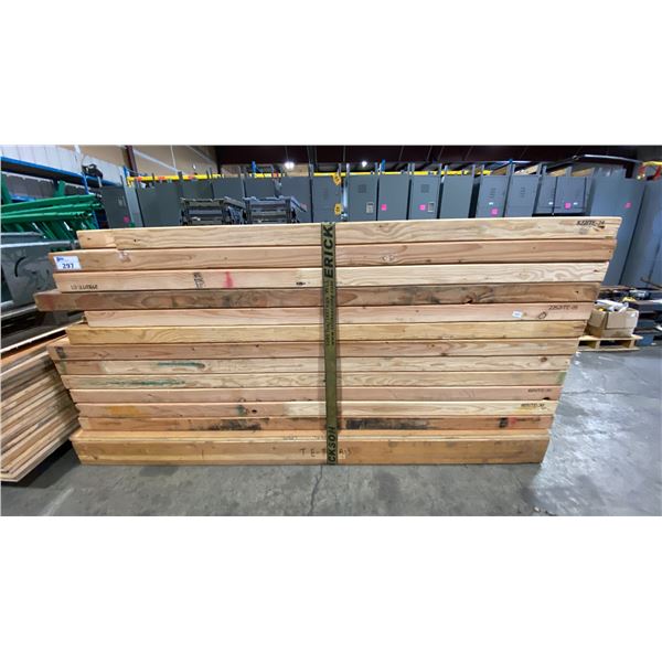 PALLET OF 72 ASSORTED LENGTH 3' X 6' GLUE LAMINATE DOUGLAS FIR CONSTRUCTION WOOD *MUST TAKE ALL*