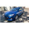 Image 1 : 2013 MAZDA 3 SKYACTIVE, 4DRSD, BLUE, VIN JM1BL1V71D1852420,