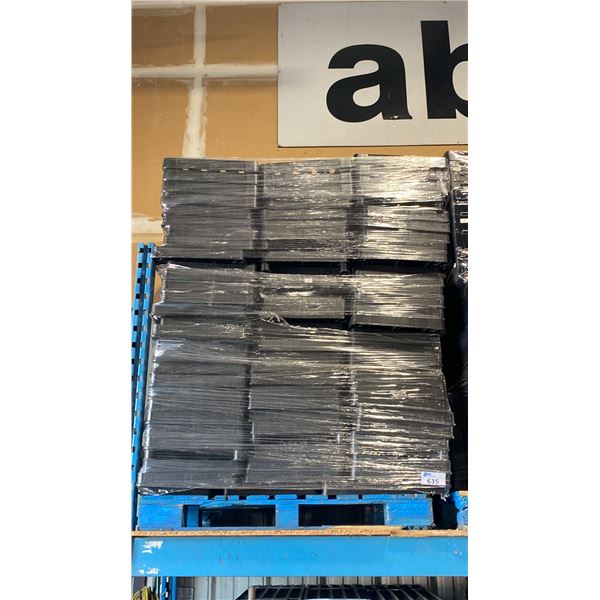 PALLET OF BLACK PLASTIC STORAGE SHELVING PARTS *MUST TAKE ALL ON PALLET*
