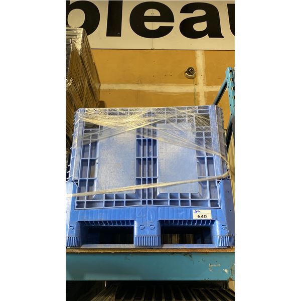 PALLET CRATE OF BLACK PLASTIC STORAGE SHELVING PARTS *MUST TAKE ALL ON PALLET, CRATE NOT INCLUDED*