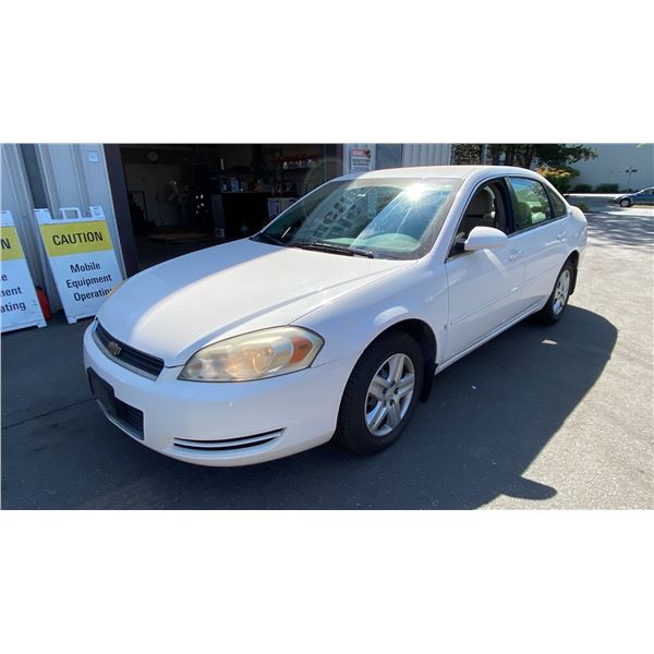 2006 CHEVROLET IMPALA LS, 4DRSD, WHITE, VIN 2G1WB58N169196362,
