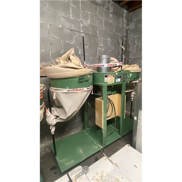 GENERAL INTERNATIONAL 10-510M2, INDUSTRIAL 5HP DUAL-BAG MOBILE DUST COLLECTOR UNIT