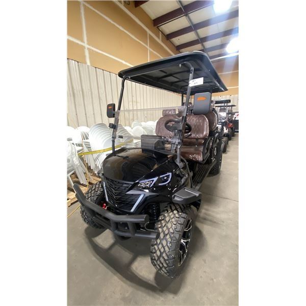 GC42S 6-SEAT ELECTRIC GOLF CART *BLACK* 43KM TOP SPEED, REAR WHEEL DRIVE, 9" MULTIMEDIA SYSTEM,