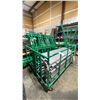 Image 2 : COMMERCIAL GREEN METAL ALUMINUM WALK PLANK ADJUSTABLE SCAFFOLDING SECTIONS ON 2 HEAVY DUTY MOBILE