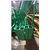 Image 5 : COMMERCIAL GREEN METAL ALUMINUM WALK PLANK ADJUSTABLE SCAFFOLDING SECTIONS ON 2 HEAVY DUTY MOBILE