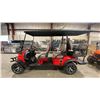 Image 5 : GC42S 6-SEAT ELECTRIC GOLF CART *RED* 43KM TOP SPEED, REAR WHEEL DRIVE, 9" MULTIMEDIA SYSTEM,