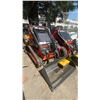 Image 4 : SDLOOL SL36C ORANGE STAND ON GAS POWERED MINI SKID STEER LOADER WITH TRACKS, 13.5 HP, 420CC ENGINE,