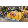 Image 1 : TIDY TANK YELLOW 4-389 INDUSTRIAL GASOLINE STORAGE TANK WITH FILL-RITE 15 GPM 12V ELECTRIC PUMP
