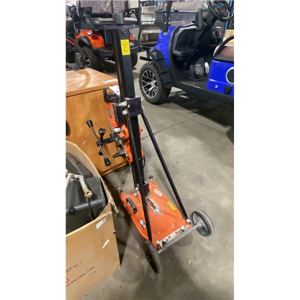 DIAMOND PRODUCTS CORE BORE ELECTRIC INDUSTRIAL CORING DRILL ON MOBILE DRILL STAND