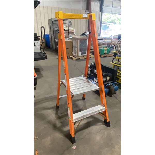 ALLRIGHT 2' ORANGE CARBON FIBER INDUSTRIAL PLATFORM LADDER