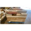 Image 2 : PALLET OF ASSORTED TILE, VINYL FLOORING, CEILING TILES & STEEL FITTINGS